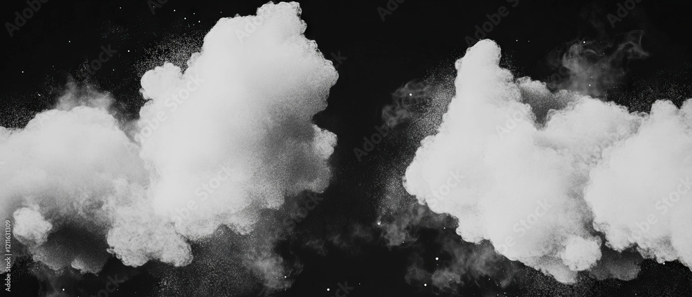 Poster dynamic 3d smoke and particles creating a mesmerizing abstract visual experience