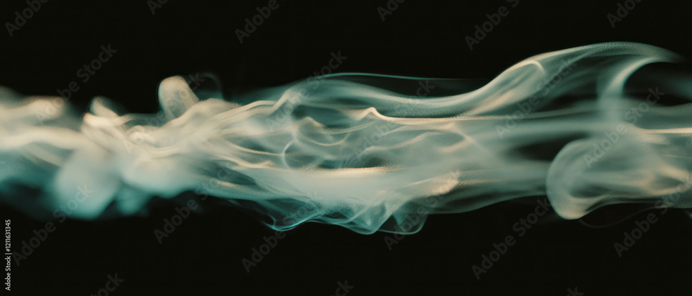 Fototapete futuristic abstraction of 3d smoke with sleek metallic reflections and smooth design elements