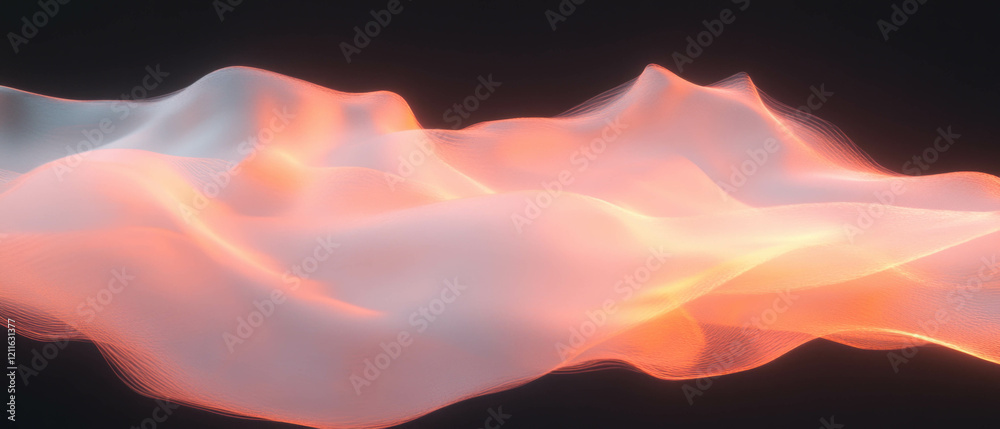 Aufkleber Dynamic movement of abstract smoke with vibrant trails of light creating visual effects