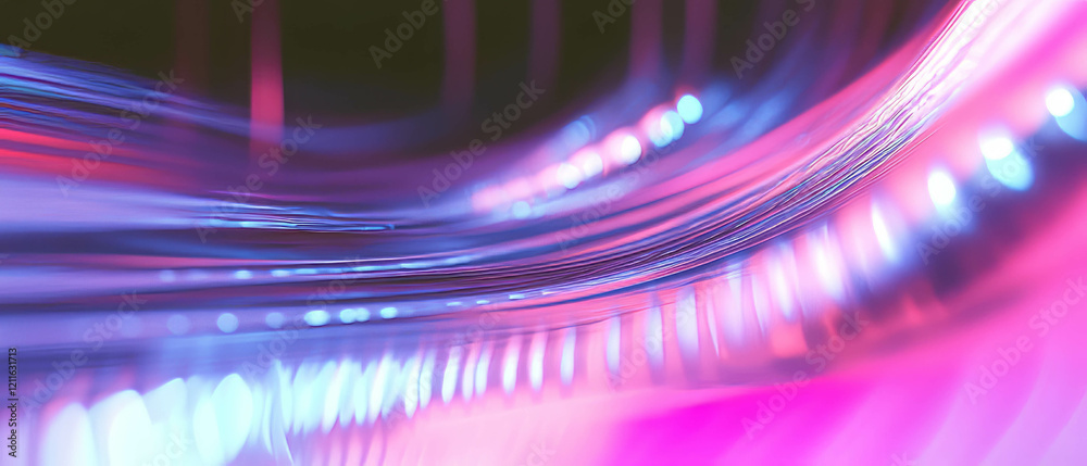 Poster Flowing sound waves create depth and dimension in abstract architectural visualization
