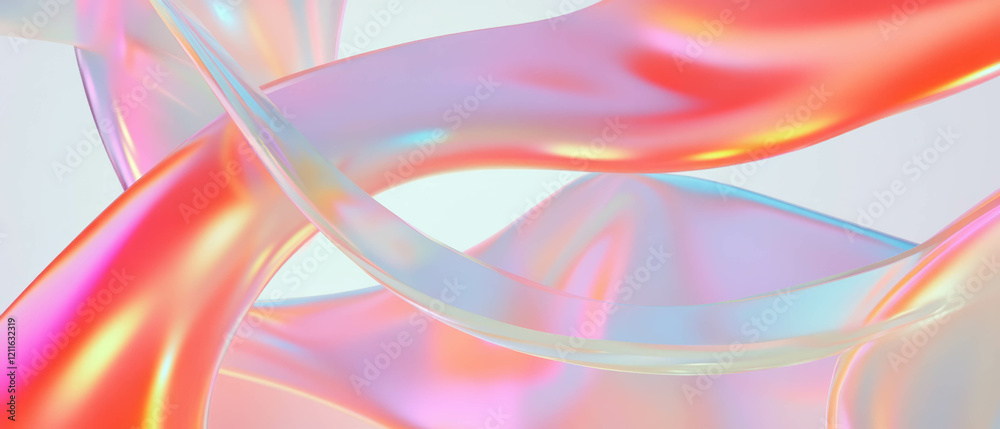 Aufkleber creative typography and abstract sound waves in a vibrant visual composition