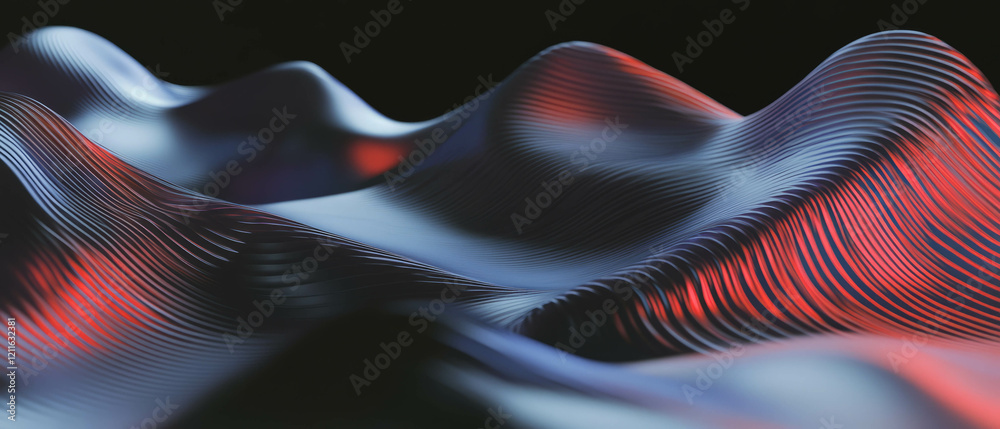 Aufkleber Abstract sound waves creating unique typographic visuals in a dynamic composition