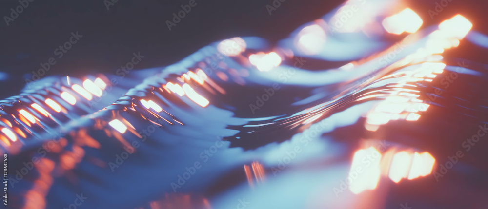 Poster Dynamic interaction of sound waves and geometric shapes in modern abstract design