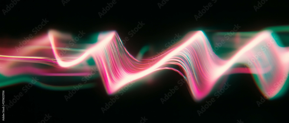 Poster Dynamic simulation of 3D sound waves reacting to virtual wind in abstract fluid forms