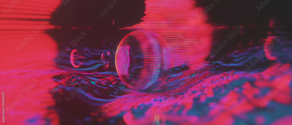 Aufkleber Exploring abstract sound waves with hidden meanings and intriguing visual puzzles