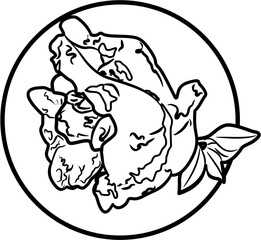fried chicken Indonesian food coloring page