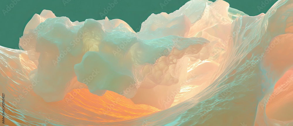 Poster Exploration of abstract sound waves revealing fractal patterns and mathematical beauty