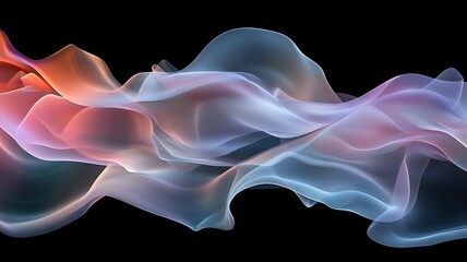 Fototapeta premium Abstract Flowing Pastel Waves Design