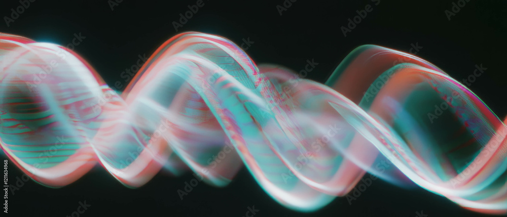 Leinwandbilder Captivating 3D sound waves creating mesmerizing patterns and movement in abstract design