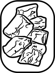 Gorengan Indonesian food coloring page