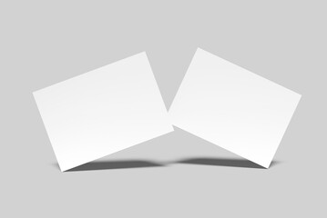 A4 Flyer Landscape Blank Mockup