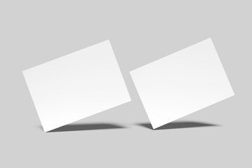 A4 Flyer Landscape Blank Mockup