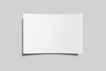 A4 Flyer Landscape Blank Mockup