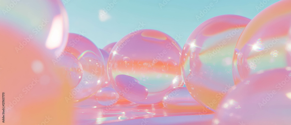 Poster exploring abstract spheres with hidden meanings and captivating visual puzzles