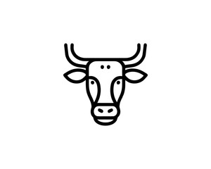 Cow logo vector. Animal farm. Cow icon vector illustration.