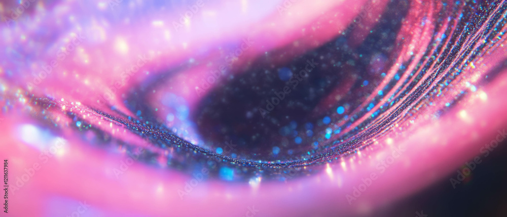 Poster optical illusions created by glittering 3d spheres with captivating patterns