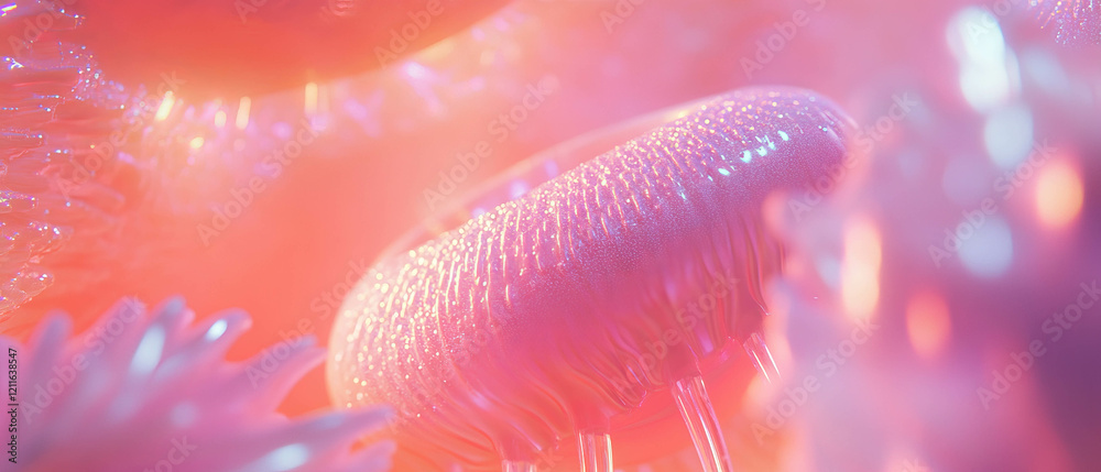 Aufkleber intricate patterns of glowing spheres with glitter on an abstract background