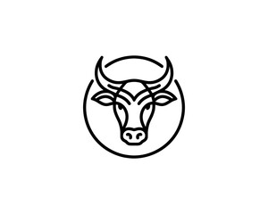 Cow logo vector. Animal farm. Cow icon vector illustration.
