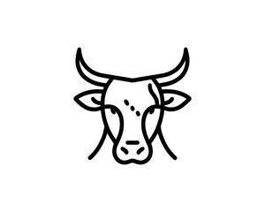 Cow logo vector. Animal farm. Cow icon vector illustration.
