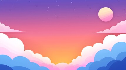 A breathtaking view of colorful clouds at sunset, showcasing vibrant pink and blue hues against the evening sky. Perfect for nature and landscape themes.