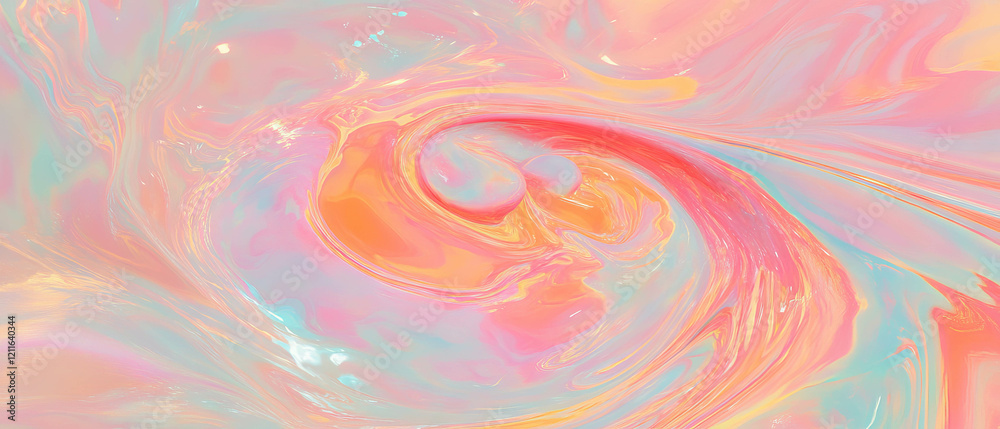 Poster Swirling vortexes of vibrant colors create dynamic abstract energy in stunning visual formation