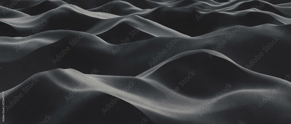 Aufkleber dynamic landscape of 3d flowing waves showcasing textured sand patterns