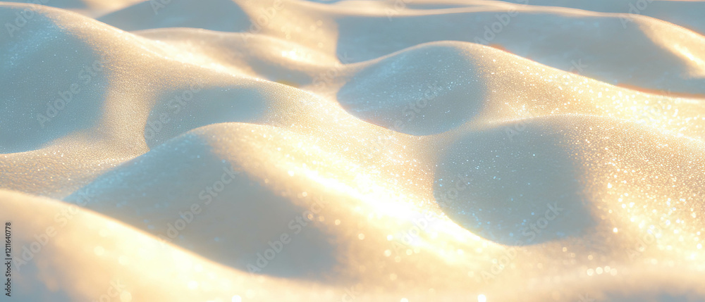 Aufkleber Dynamic landscape of flowing sand waves creating an abstract texture