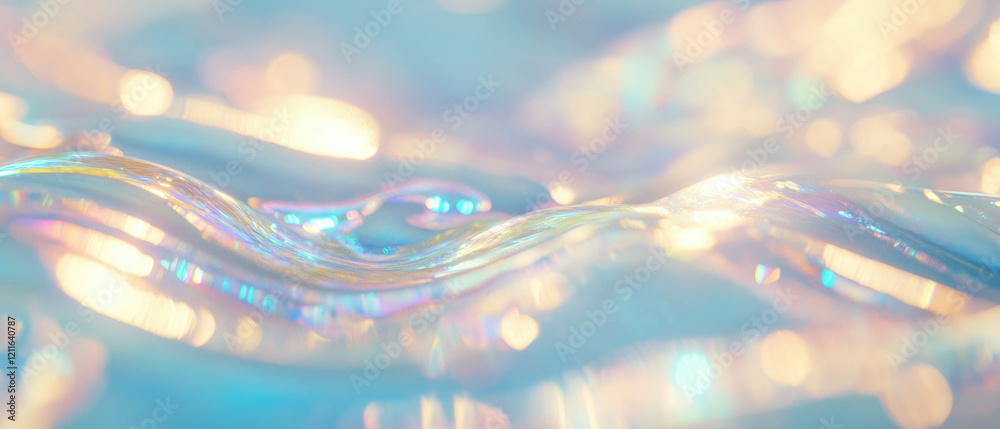 Aufkleber mesmerizing abstract background of liquid crystal waves and sparkling reflections