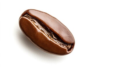Fototapeta premium Roasted Brown Coffee Bean on White Background