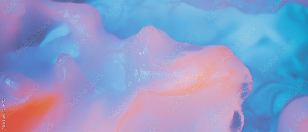 Poster Gradient blending from indigo to light blue creating a mystical and ethereal background