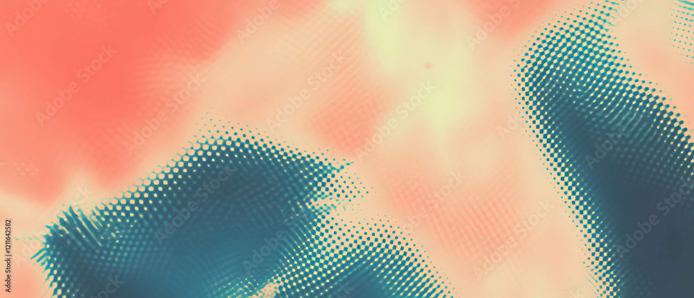 Aufkleber gradient abstract background featuring a retro pop art graphic effect and halftone pattern