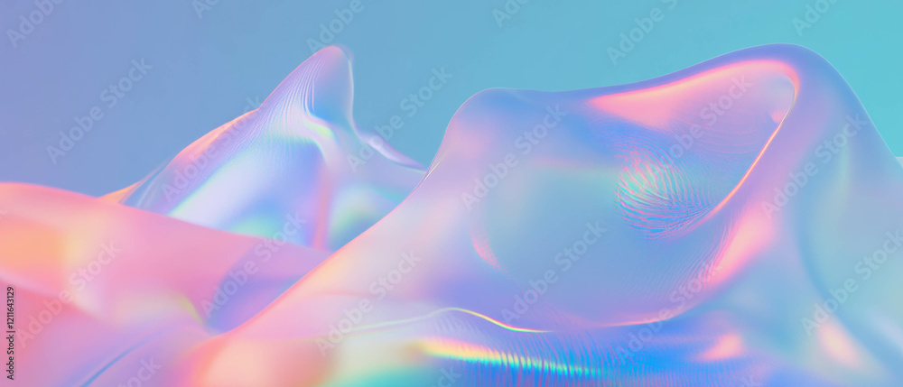 Poster Ethereal gradient background with floating particles creating depth and atmosphere
