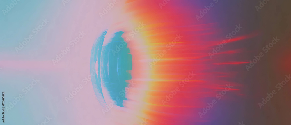 Poster Vibrant radial gradient creating a dramatic spotlight effect in abstract design
