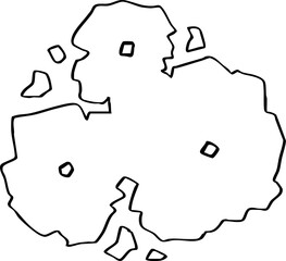 minimalist hand drawn cartoon top view of tree illustration.