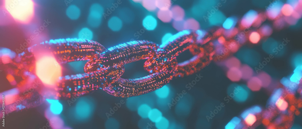 Aufkleber innovative abstract blockchain connections showcasing a digital design element