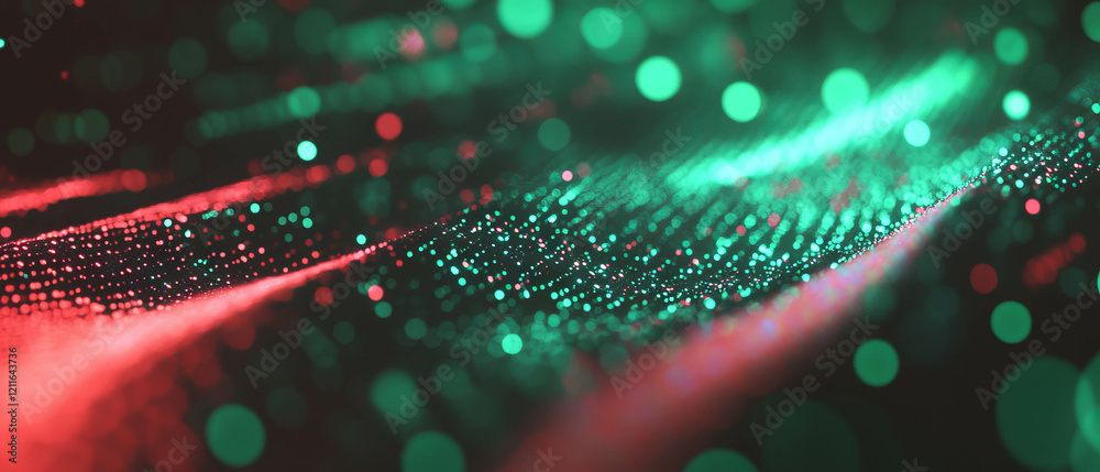 Poster modern abstract digital waves with vibrant colors for business design applications