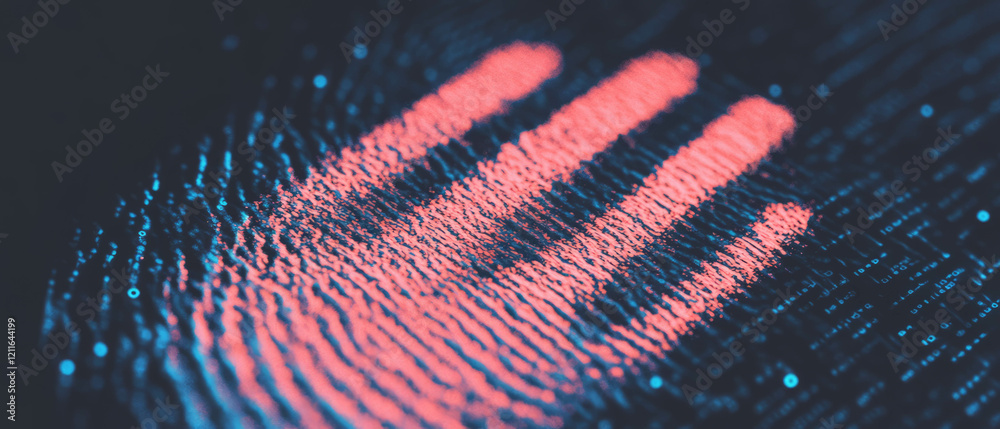 Poster Visual representation of digital footprints highlighting data privacy and security concepts