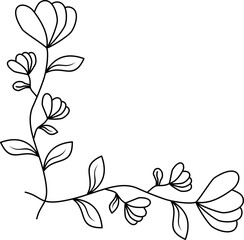 Outline Flowers Corner