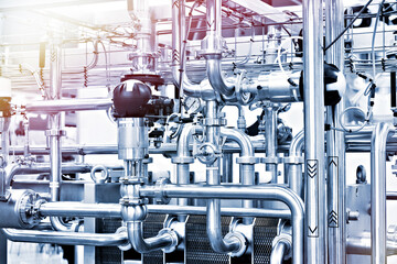 Metal pipeline and valves industrial