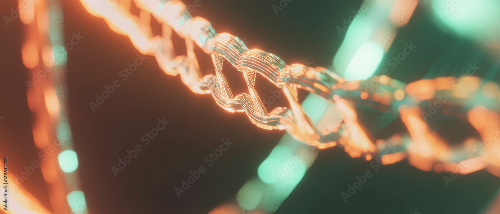 Aufkleber Visualization of blockchain technology illustrating secure transactions and decentralization