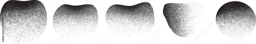 Poster sprayed black shapes composition .graffiti art design . noise textured shapes . spray effect .grunge