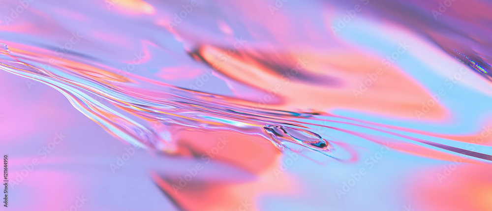 Aufkleber Dynamic sound waves create an abstract visual representation of audio technology