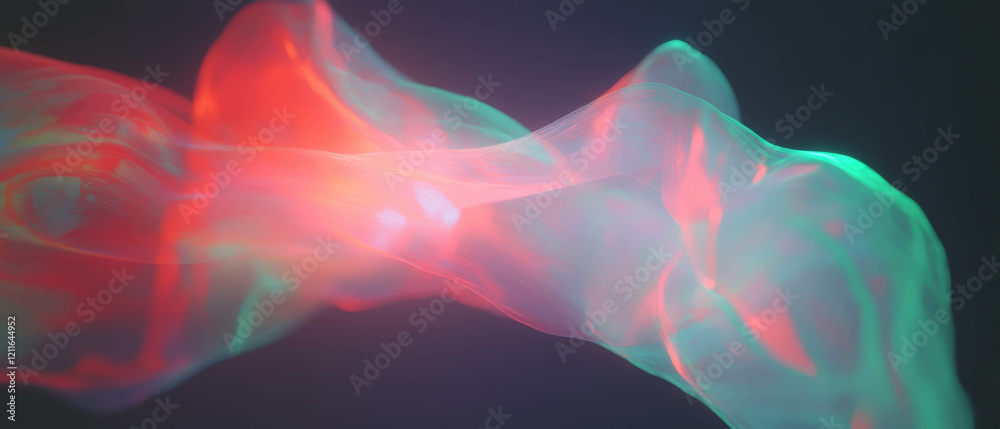 Aufkleber Dynamic sound waveforms creating an abstract visualization of audio technology