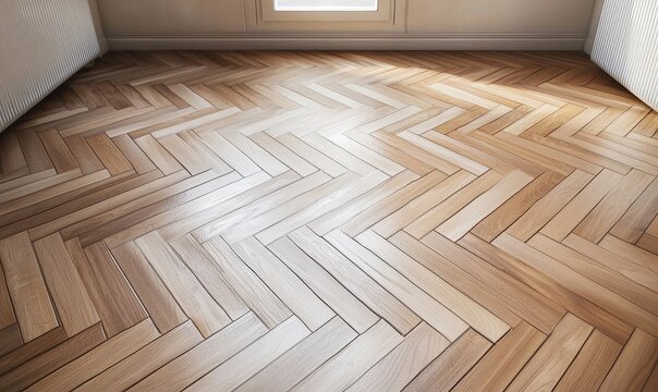 Traditional craftsmanship meets modern design in herringbone wood flooring