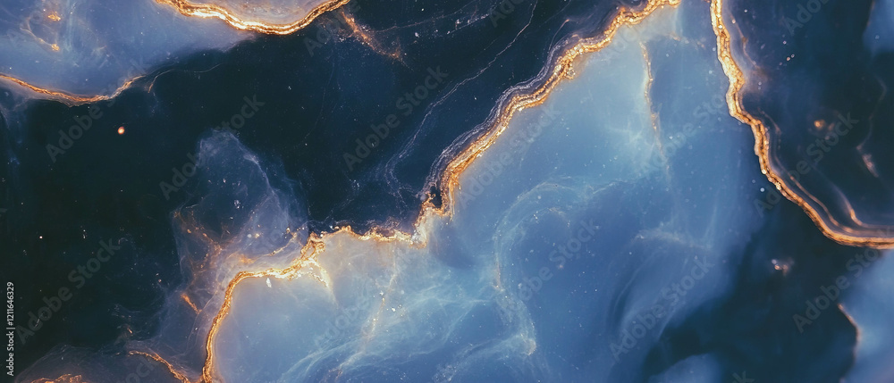 Poster Abstract dark onyx background with a central clear area and a delicate banner design