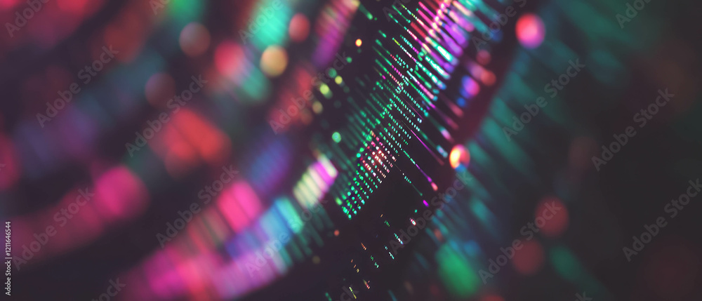 Aufkleber Dynamic data streams with abstract tech background for modern digital visuals