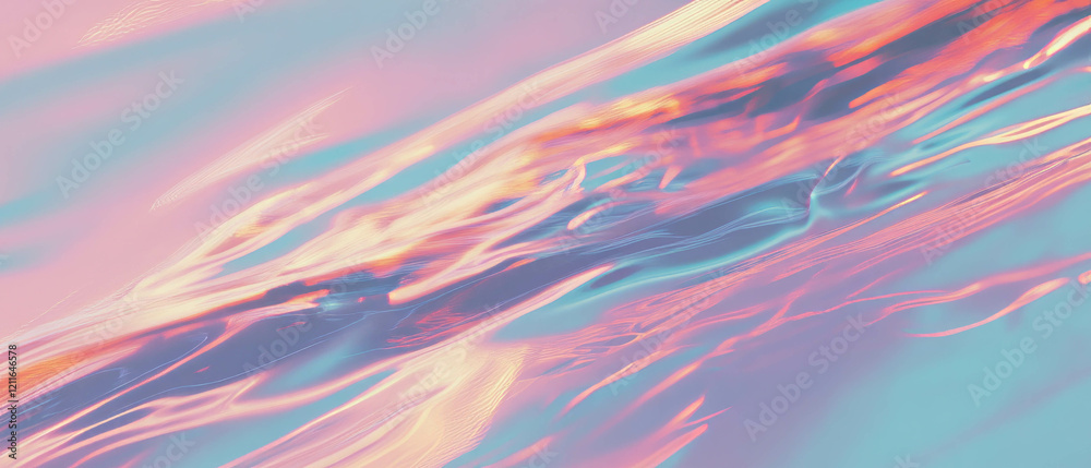 Aufkleber Digital flows and data streams create an abstract background in vibrant colors