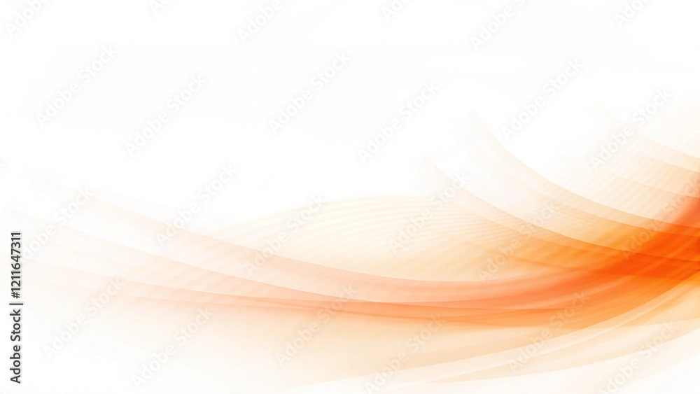 Aufkleber Curve and blend light orange abstract background, modern swirl pattern with smooth waves, digital fluid texture design for wallpapers, presentations, web, and elegant creative visuals