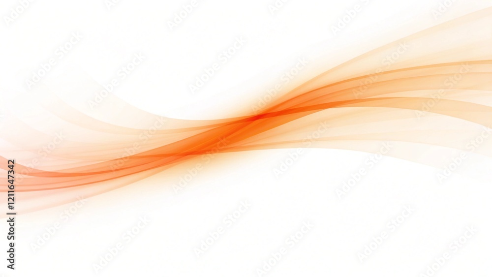Aufkleber Curve and blend light orange abstract background, modern swirl pattern with smooth waves, digital fluid texture design for wallpapers, presentations, web, and elegant creative visuals
