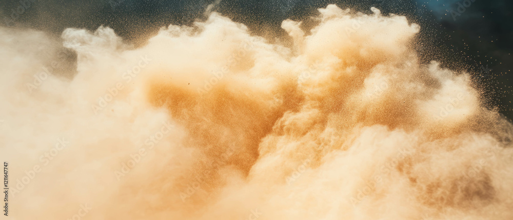 Aufkleber dynamic swirling dust in motion creates chaotic abstract texture